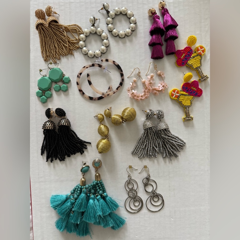 Lot of 12 Fun Statement Earrings (like new!)